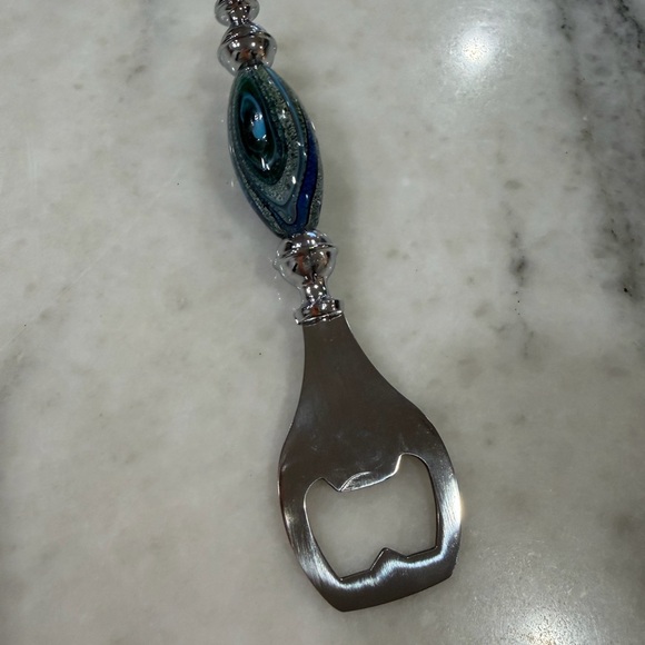 Elegant Silver and Blue Bottle Opener - Picture 2 of 3